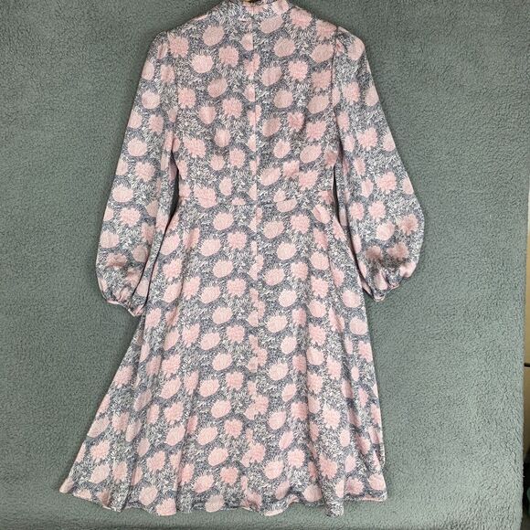 Gal Meets Glam Lizzie Dress Size 4 Pink‎ Uptown Floral Long Sleeve Midi Spring - Picture 8 of 15